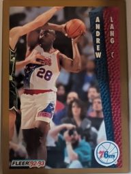 1992-93 Fleer #406 Andrew Lang — front