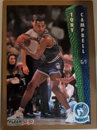 1992-93 Fleer #132 Tony Campbell — front