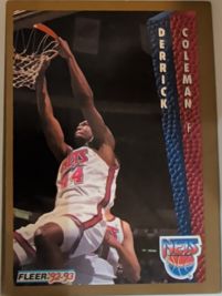 1992-93 Fleer #143 Derrick Coleman — front