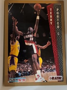 1992-93 Fleer #190 Terry Porter — front