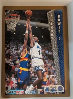 1992-93 Fleer #159 Anthony Bowie — front