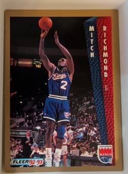 1992-93 Fleer #196 Mitch Richmond — front