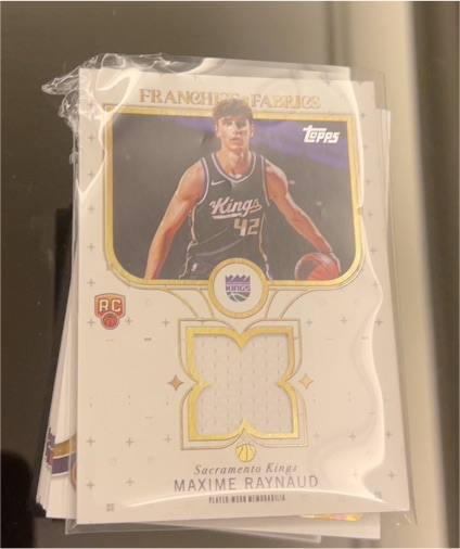 2025-26 Topps Franchise Fabrics #FF-MR Maxime Raynaud — front