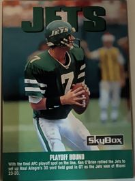 1992 SkyBox Impact #296 Ken O'Brien — front