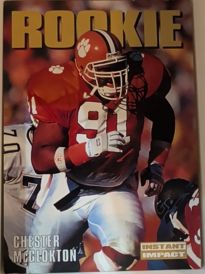 1992 SkyBox Impact #342 Chester McGlockton Rookie Los Angeles Raiders — front