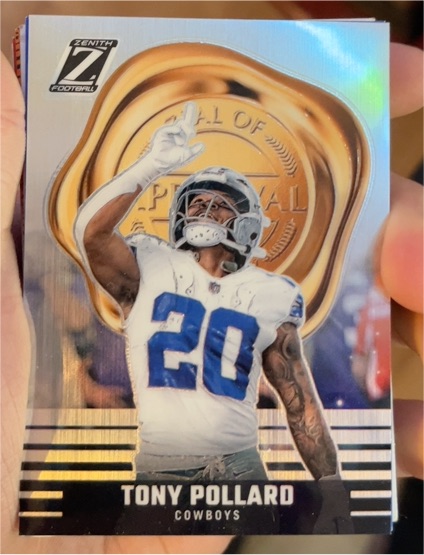 2023 Panini Zenith #11 Tony Pollard Zeal of Approval — front