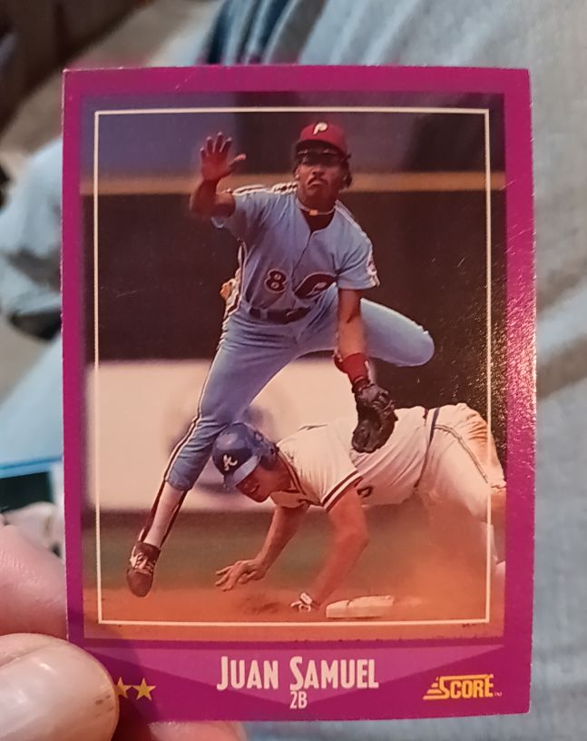 1988 Score #32 Juan Samuel — front