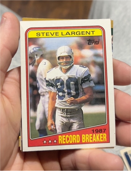 1988 Topps #3 Steve Largent 1987 Record Breaker — front