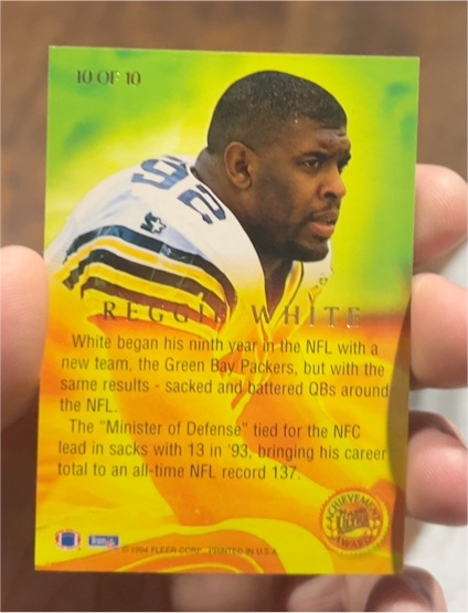 1994 Fleer #10 Reggie White — front