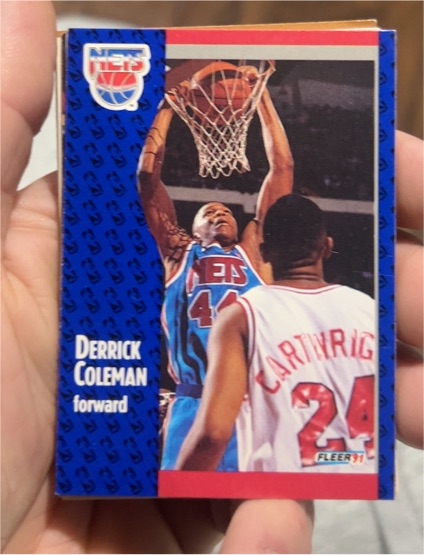 1991-92 Fleer #130 Derrick Coleman — front