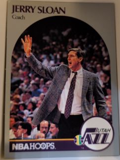 1990-91 Hoops #330 Jerry Sloan — front