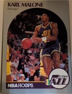 1990-91 Hoops #292 Karl Malone — front