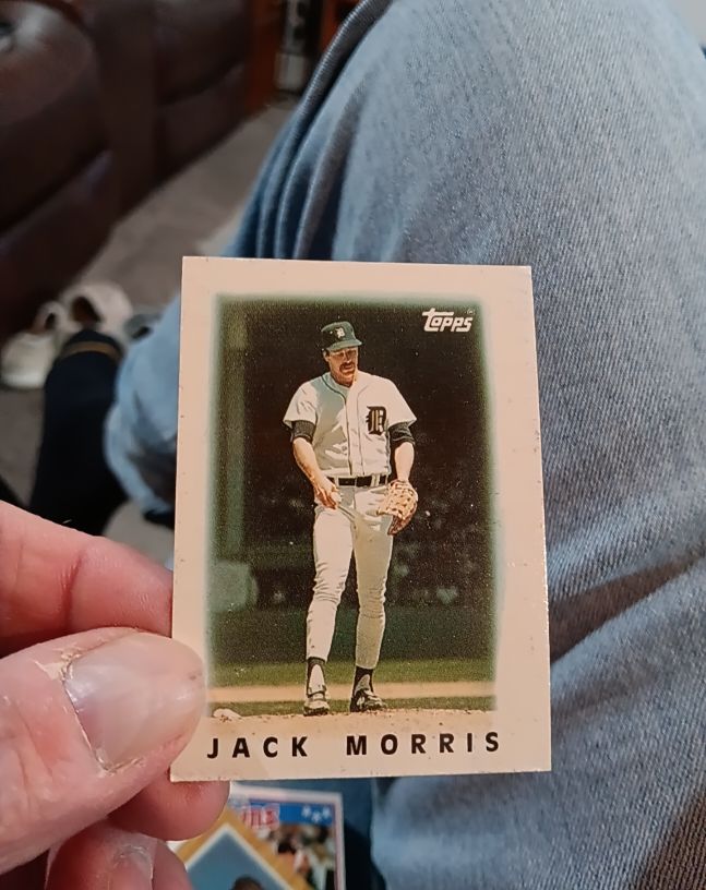 1986 Topps Mini Major League Leaders #14 Jack Morris — front