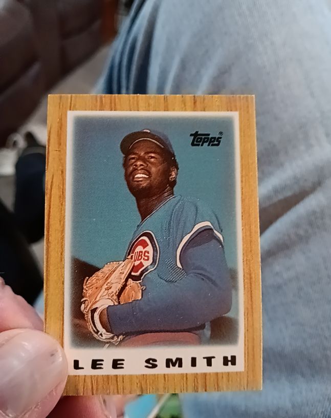 1987 Topps Major League Leaders Mini #3 Lee Smith — front