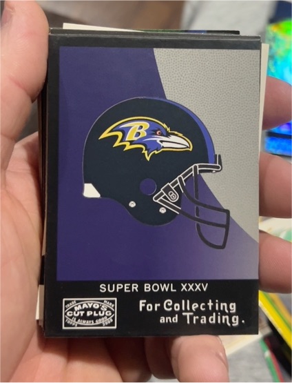 2008 Topps Mayo Super Bowl XXXV #SB35-A Baltimore Ravens — front