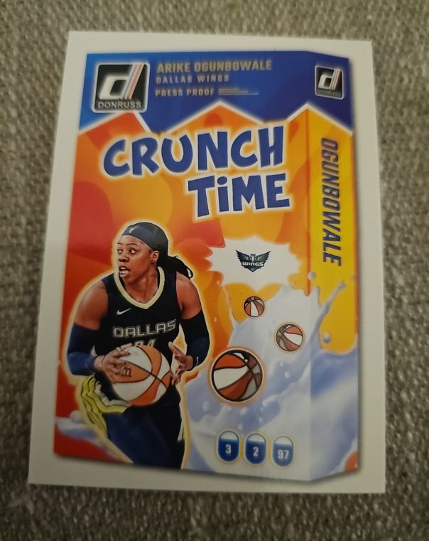 2025 Donruss WNBA #1 Arike Ogunbowale Crunch Time Press Proof — front
