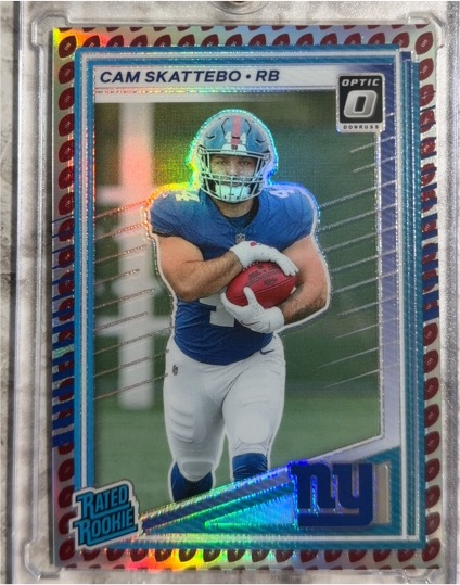 2025 Donruss Optic #302 Cam Skattebo Rated Rookie — front
