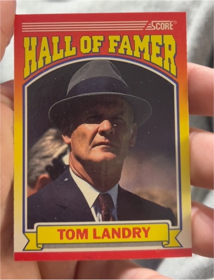 1990 Score #597 Tom Landry — front