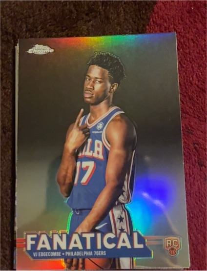 2023-24 Topps Chrome #FAN-23 VJ Edgecombe Fanatical Rookie — front