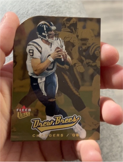 2005 Fleer Ultra Gold Medallion Die Cut #72 Drew Brees — front