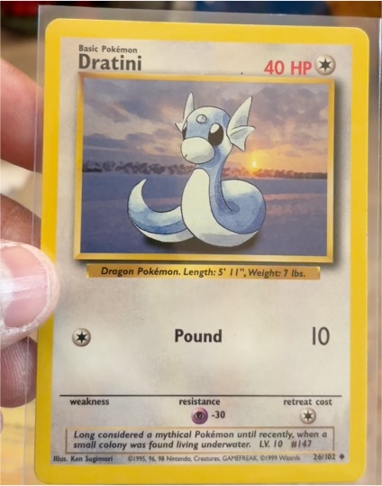 1999 Pokémon #26 Dratini — front