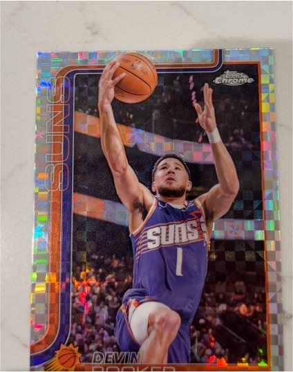 2025-26 Topps Chrome Basketball X-Fractor #195 Devin Booker — front