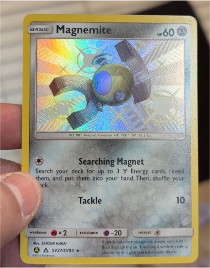 2019 Pokémon Hidden Fates SV27/SV94 Magnemite — front