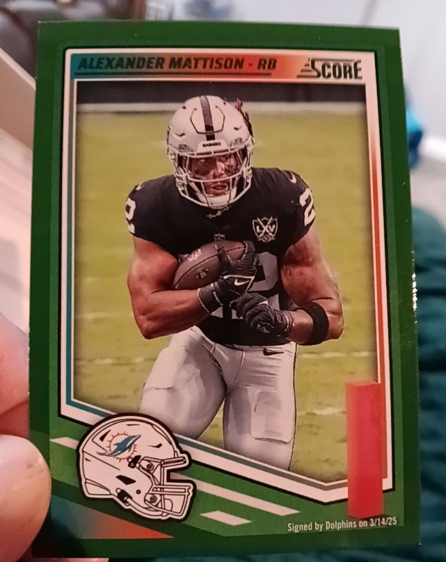 2025 Panini Score #112 Alexander Mattison — front