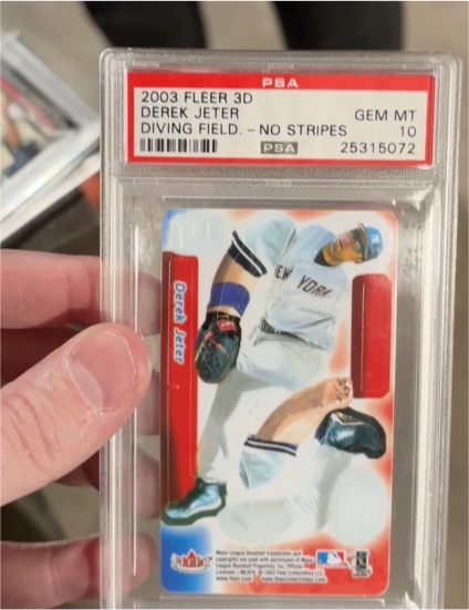 2003 Fleer 3D #N/A Derek Jeter Diving Field - No Stripes — front