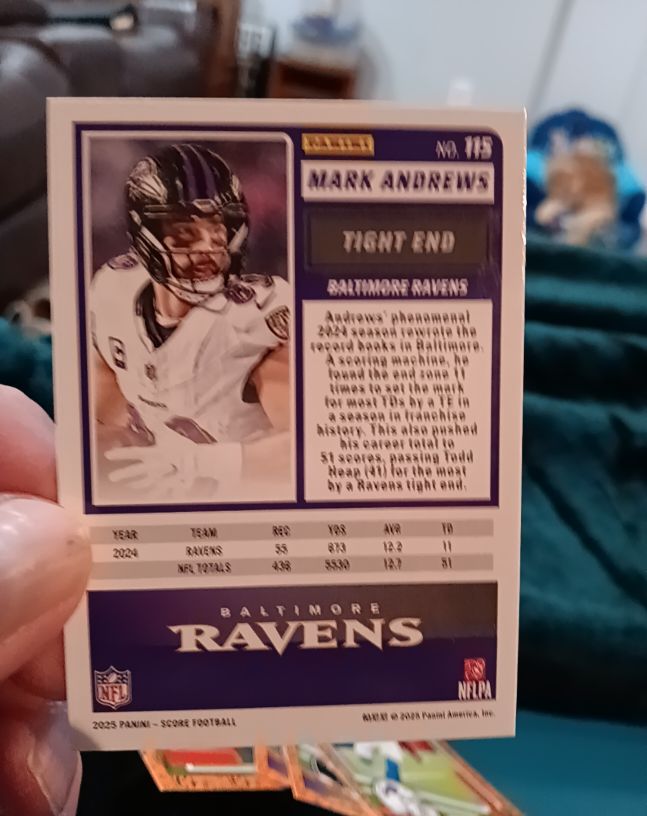 2025 Panini Score #115 Mark Andrews — front