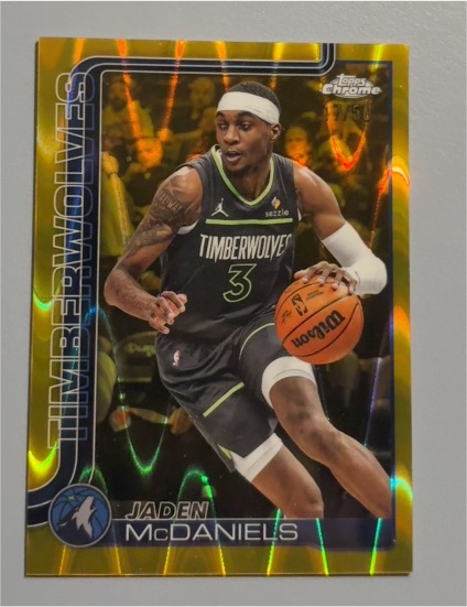 2025-26 Topps Chrome #176 Jaden McDaniels — front