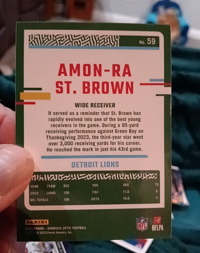2023 Panini Donruss Optic #59 Amon-Ra St. Brown — front