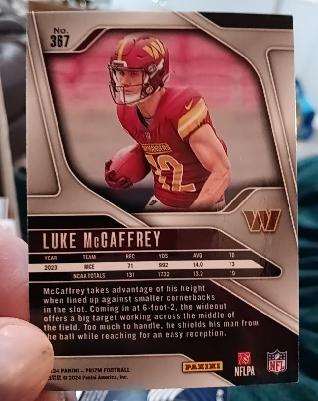 2024 Panini Prizm #367 Luke McCaffrey — front