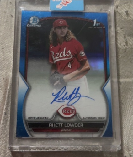 2023 Bowman Chrome #CDA-RLO Rhett Lowder — front