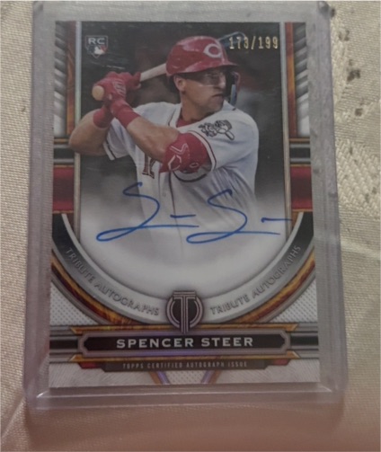 2023 Topps Tribute #TA-SS Spencer Steer — front