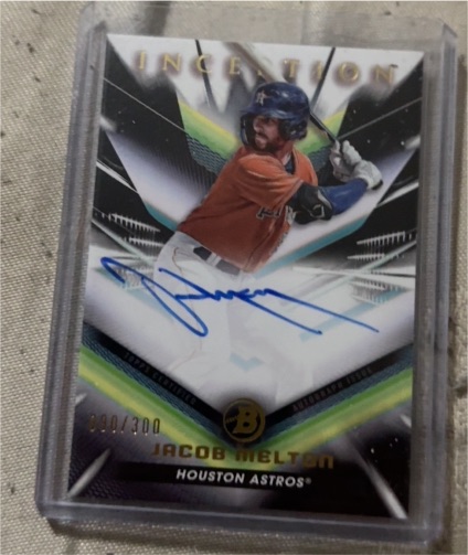 2023 Bowman Inception #BPA-JM Jacob Melton — front