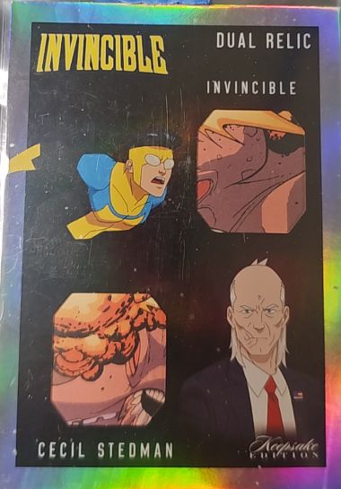 2025 Keepsake Invincible Dual Relic #Dual Relic Cecil Stedman & Invincible — front