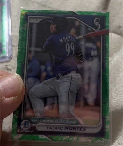 2024 Bowman Chrome Prospects Lunar Glow Refractor #BCP-110 Lazaro Montes — front