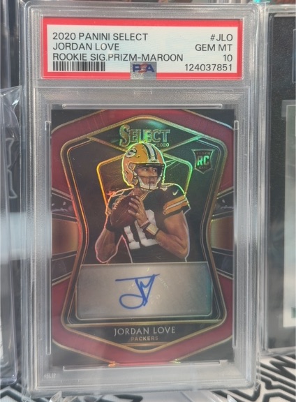 2020 Panini Select #JLO Jordan Love Rookie Signatures Prizm Maroon — front