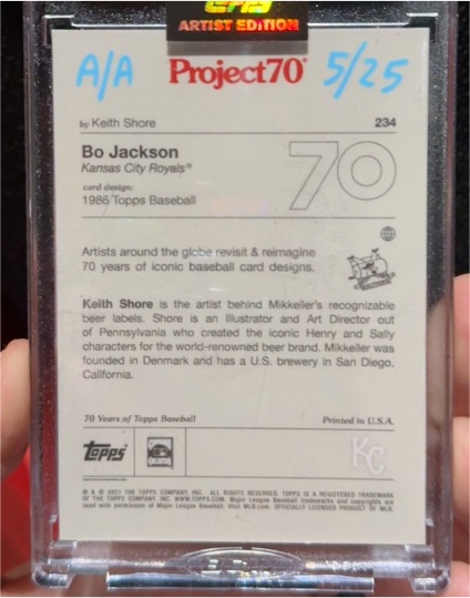 2021 Topps Project 70 #234 Bo Jackson — front