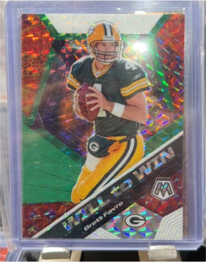 2020 Panini Mosaic #WW12 Brett Favre Will to Win Green — front
