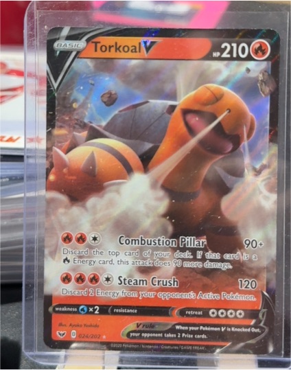 2020 Pokémon SWSH01: Sword & Shield Base Set #024 Torkoal V — front