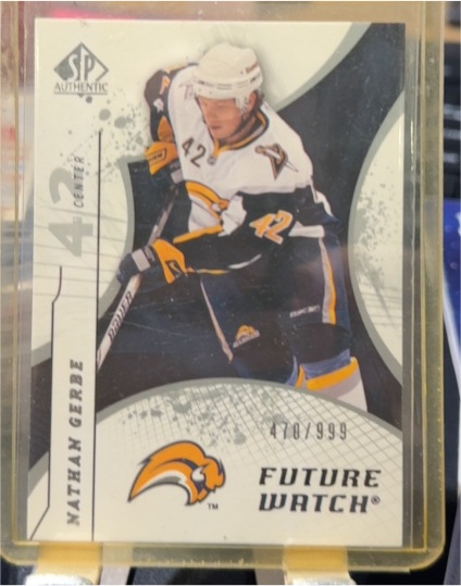 2008-09 SP Authentic #173 Nathan Gerbe Future Watch Rookie RC — front