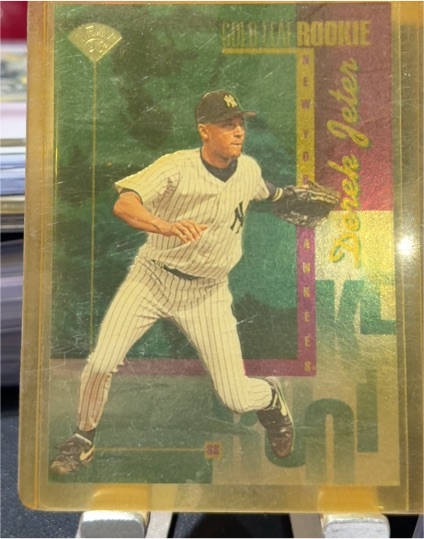 1996 Leaf #211 Derek Jeter Gold Leaf Rookie — front