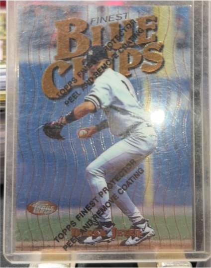 1997 Topps Finest Blue Chips #15 Derek Jeter — front