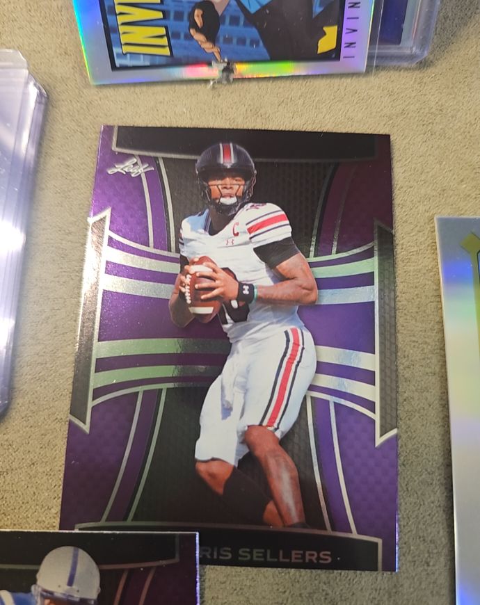 2025 Leaf Metal Purple Foil #B-114 Lanorris Sellers — front
