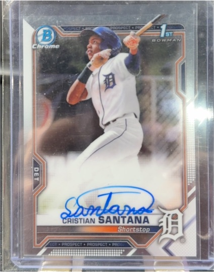 2021 Bowman Chrome #CPA-CS Cristian Santana — front