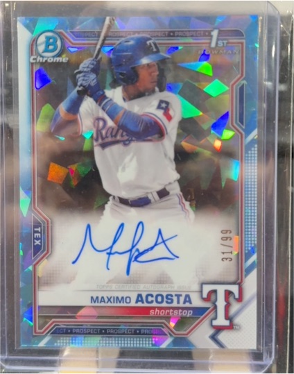 2021 Bowman Chrome #BSPA-MAC Maximo Acosta — front