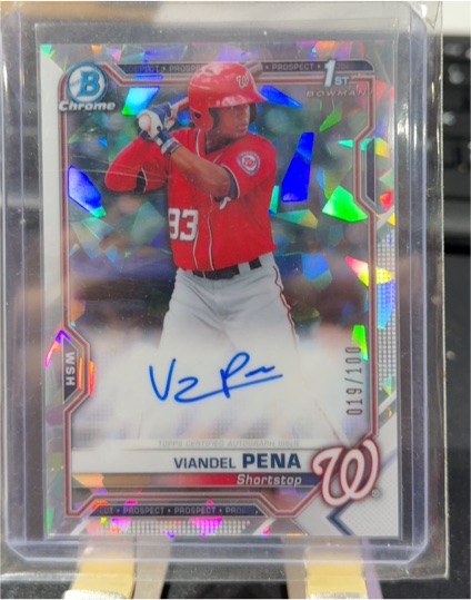 2021 Bowman Chrome #CPA-VP Viandel Pena — front