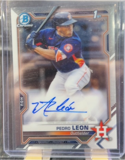 2021 Bowman Chrome #CPA-PL Pedro Leon — front